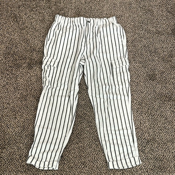 Daytrip Black and White Striped Ankle Pants - Picture 1 of 5
